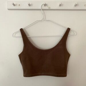 Brandy Melville Lydia Crop Tank in Brown